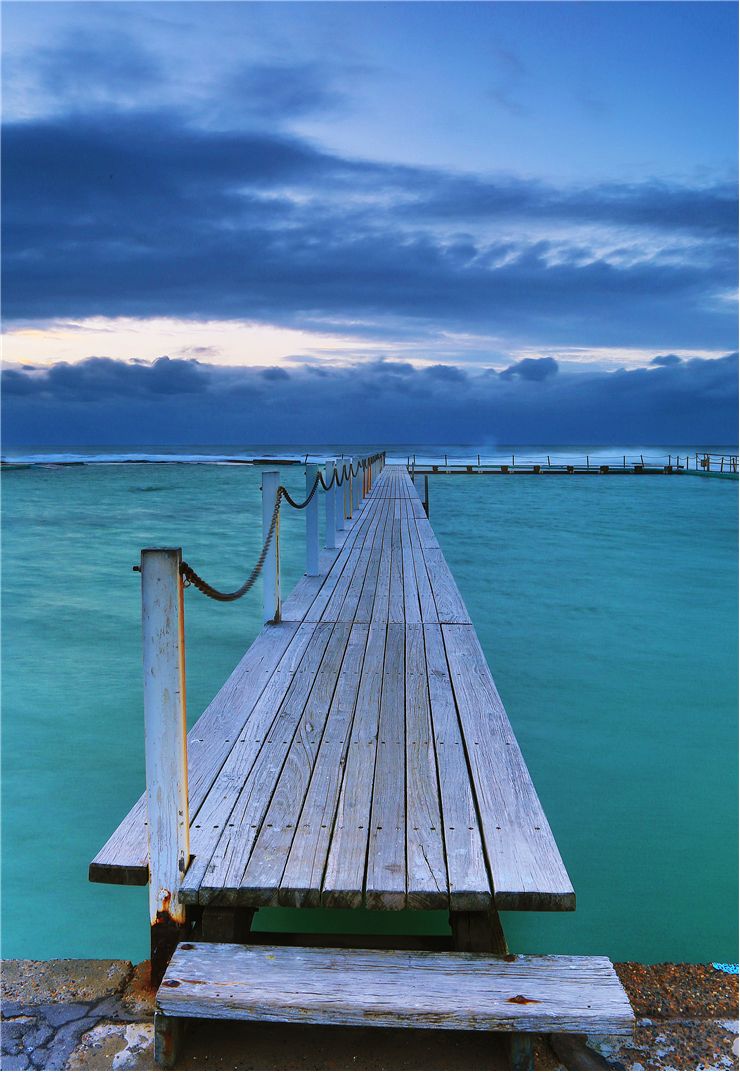 Picture Of Bridge Over North Narrabeen Pool In Sydney