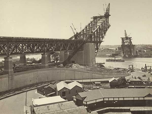 Sydney Harbour Bridge Early Construction