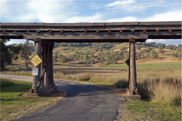 Picture Of Wooden Railway Bridge Near Mudgee Australia
